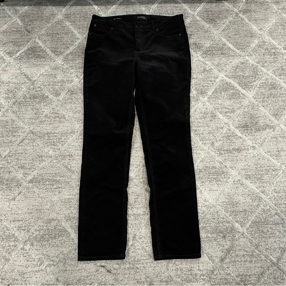 Talbots Flawless 5 Pocket Corduroy Straight Leg Jeans Black 6